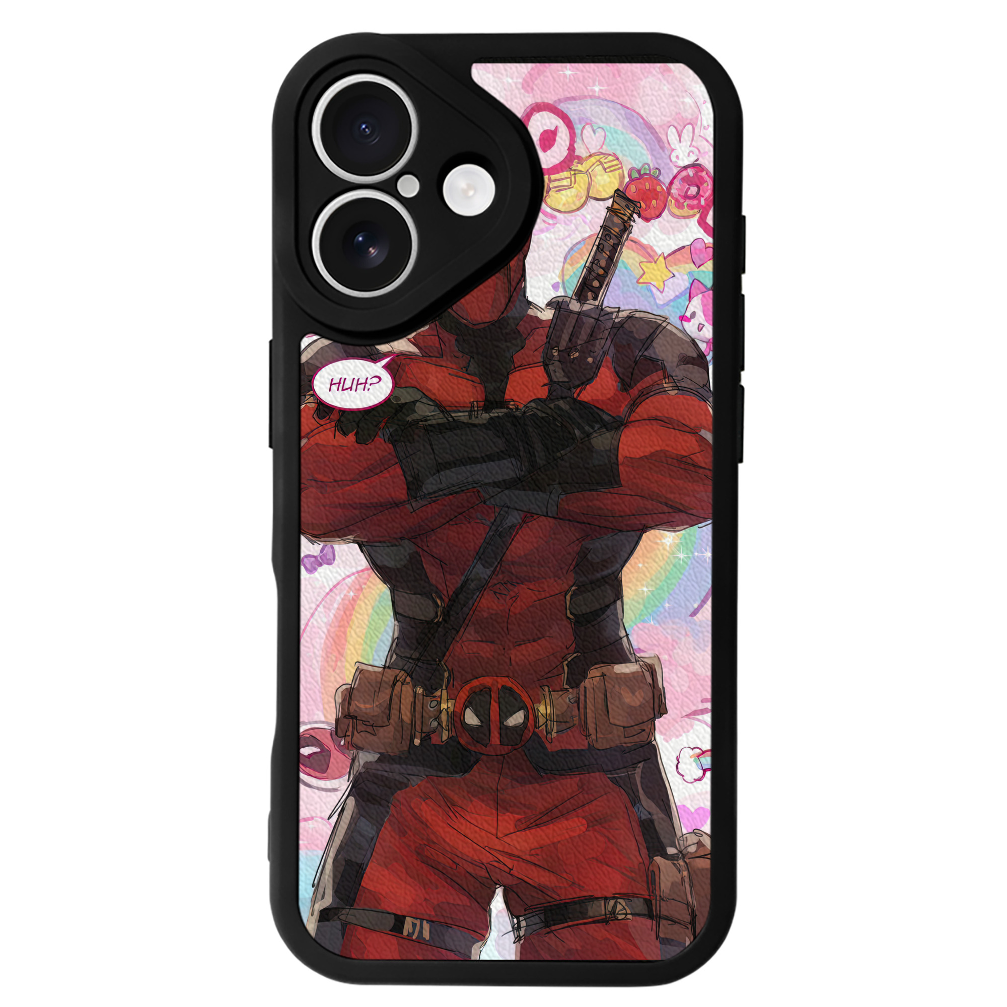 （画像用） Deadpool デッドプール 【iPhone 16シリーズ対応】シリコンスマホケース（レザー調） 材質：シリコン